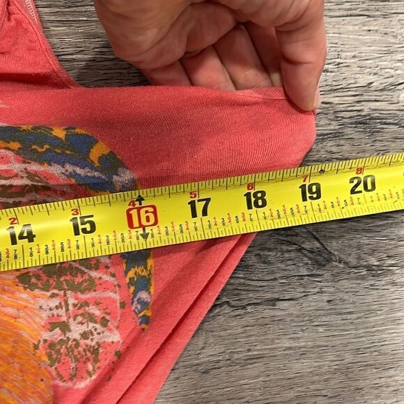 Nordstrom M. Rena pink feather pattern tunic tank top xs/s - Picture 6 of 6